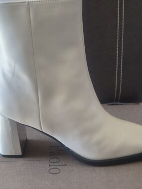 Paolo Leather Block Heel Ankle Boots